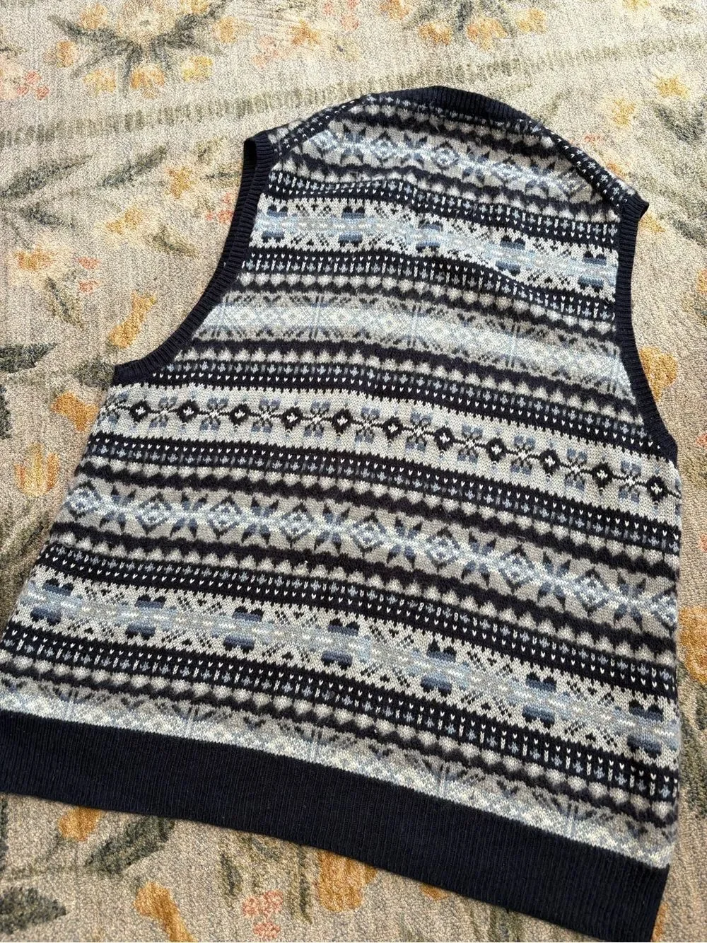 Polo Ralph Lauren Fair Isle Cashmere Blend Sweater Vest Mens XL Knit